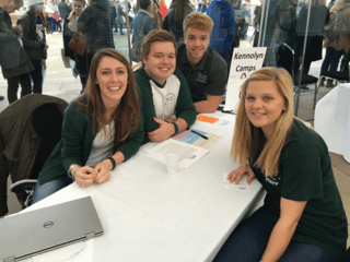 Sam, Miles, Ben, and Charlotte at the Edinburgh fair.