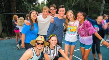 A group of junior counselors pose for a photo