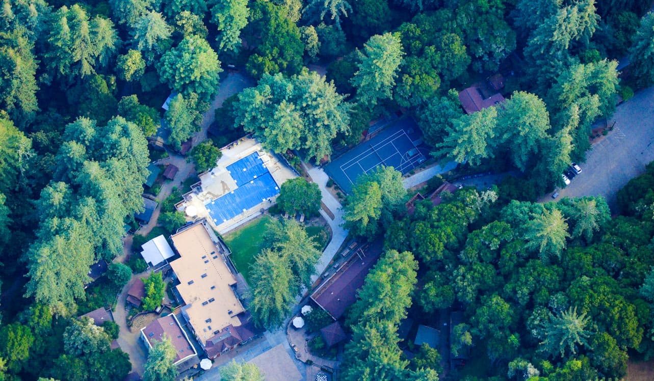 Aerial view of Kennolyn's Santa Cruz camp