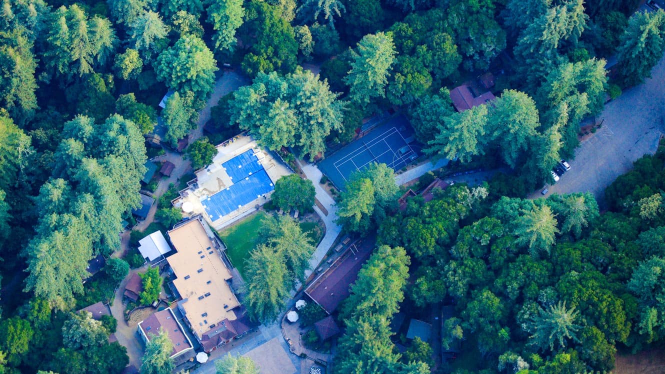 Aerial view of Kennolyn's Santa Cruz camp